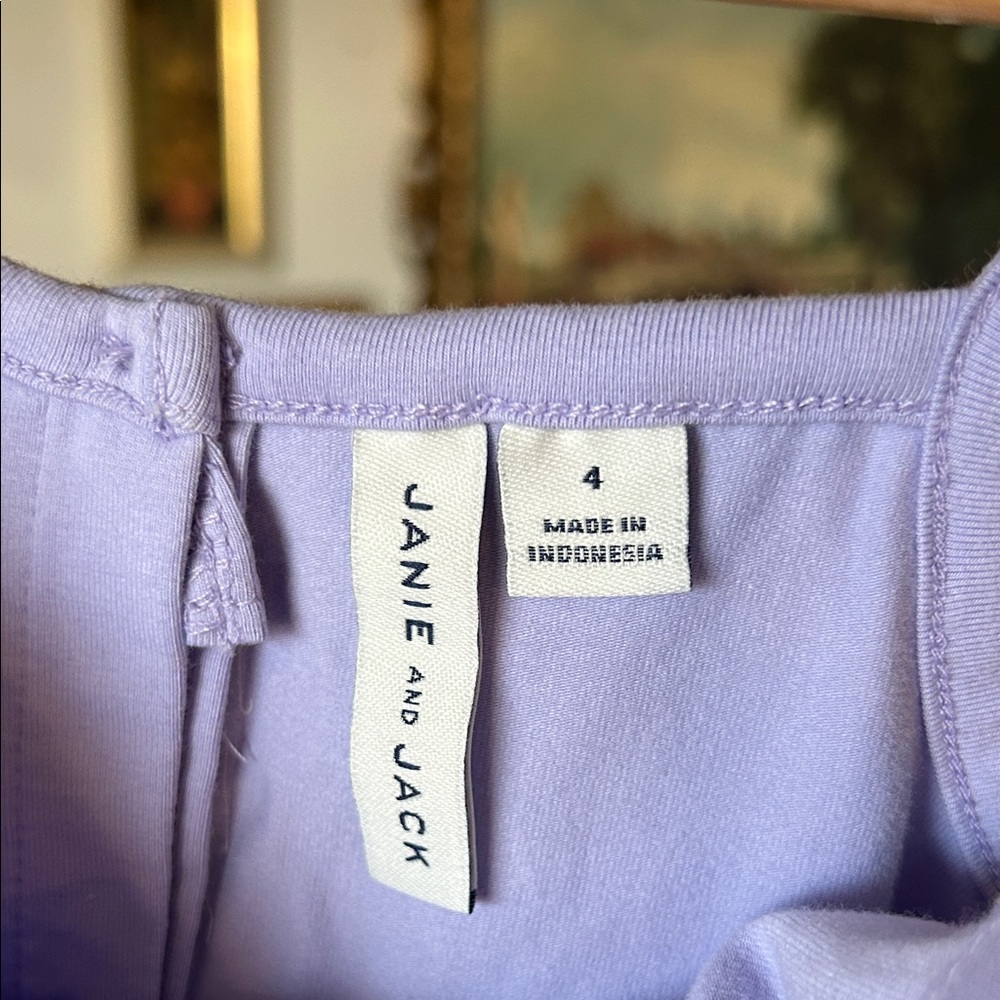Janie and Jack Lavender Wide Leg Jumpsuit - Picture 2 of 5